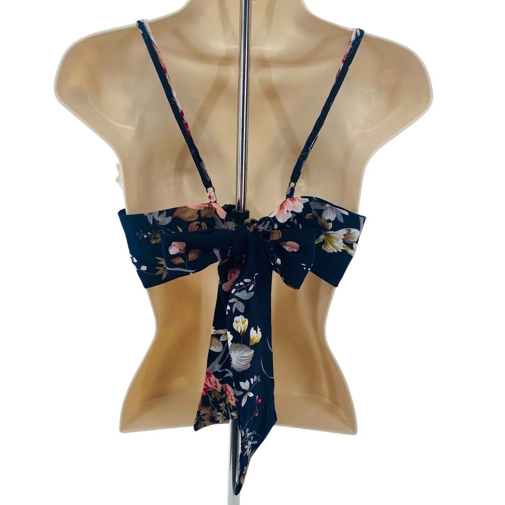 SHEIN Crochet Halter Top Womens Large Boho Floral Festival Hippie Tie Back Beach - Picture 2 of 10